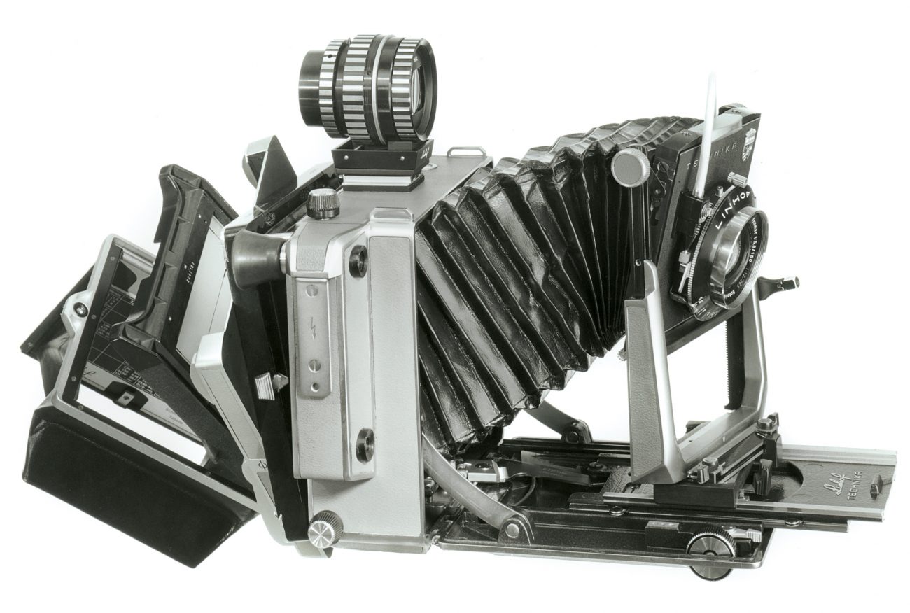 A Linhof Super Technika V 6x9 Medium Format Folding Camera